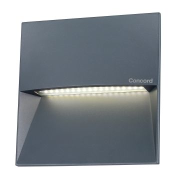 SYLVANIA 2824201 9.5 Watt Sıva Altı Antrasit Dış Mekan LED Merdiven Armatürü - Gün Işığı (3000K)
