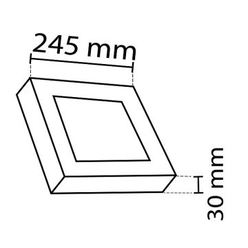 NOAS YL15-1800-R 18+6 Watt Mavi-Beyaz Sıva Üstü Kare LED Panel