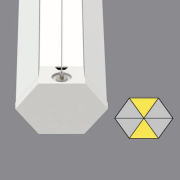 CreaLight CL-02-90231 42 Watt 100 cm Altıgen Lineer Armatür (SAMSUNG/OSRAM LED & PHILIPS/TRIDONIC/MEAN WELL Driver)