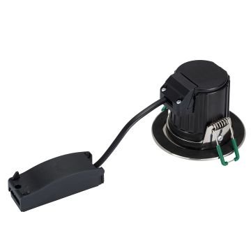 SYLVANIA 0005176 9 Watt Satin Nikel-Siyah Dış Mekan Sıva Altı Dimli LED Spot - Gün Işığı (3000K)