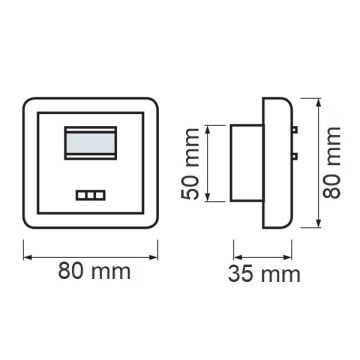 HOROZ 088-001-0004 GOLF Duvar Tipi 180 Derece Hareket Sensörü