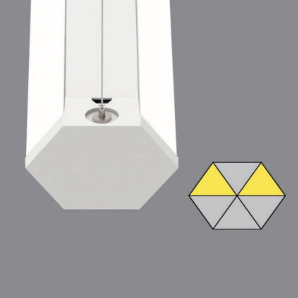 CreaLight CL-02-90211 42 Watt 100 cm Altıgen Lineer Armatür (SAMSUNG/OSRAM LED & PHILIPS/TRIDONIC/MEAN WELL Driver)