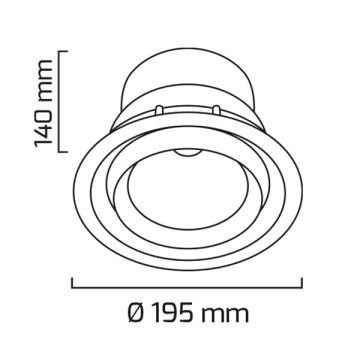GOYA GY 3050-42 Siyah/Beyaz Kasa 36 Watt LED Mağaza Spotu