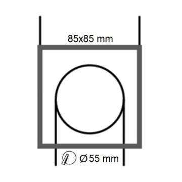 K2 GLOBAL KDA820 Kare Cam Spot Kasası
