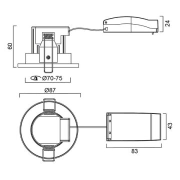 SYLVANIA 0059830 5.5 Watt Beyaz Kasa Yangın Korumalı & Dimli Dış Mekan Sıva Altı LED Spot (3 Işık Renkli)