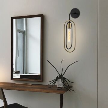 CreaLight HS 6577 Siyah-Eskitme Elips Aplik