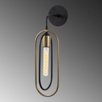 CreaLight HS 6577 Siyah-Eskitme Elips Aplik