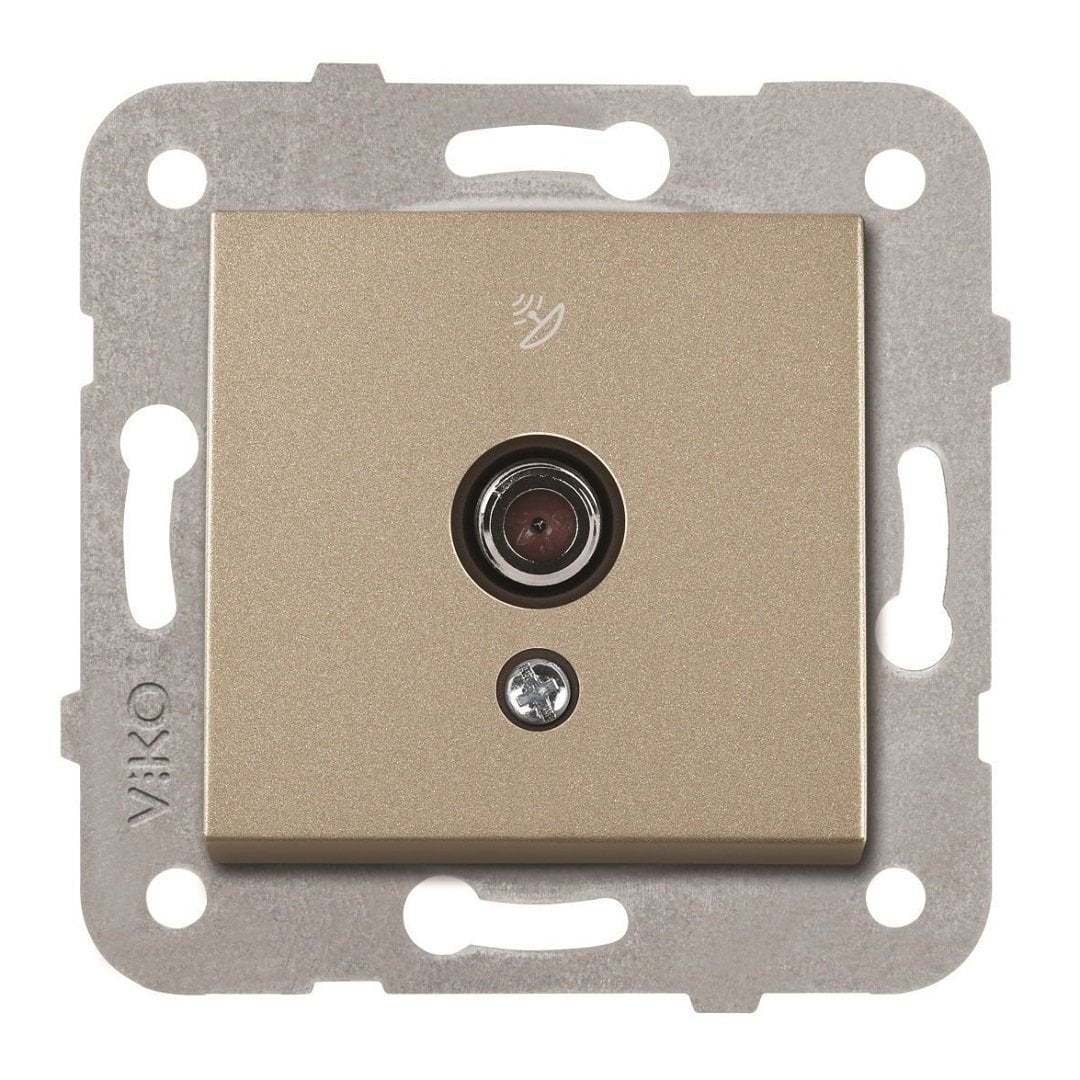 VİKO Novella/Trenda 92605297 Uydu Prizi Kapağı (F Konnektörlü) [Bronz]