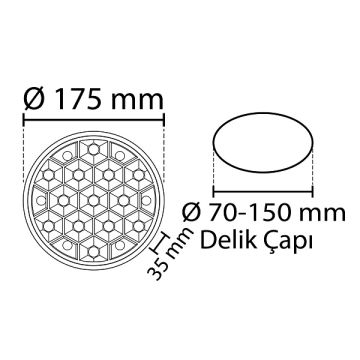 NOAS YL16-2400 24 Watt Mercekli Ayarlanabilir Yuvarlak LED Panel