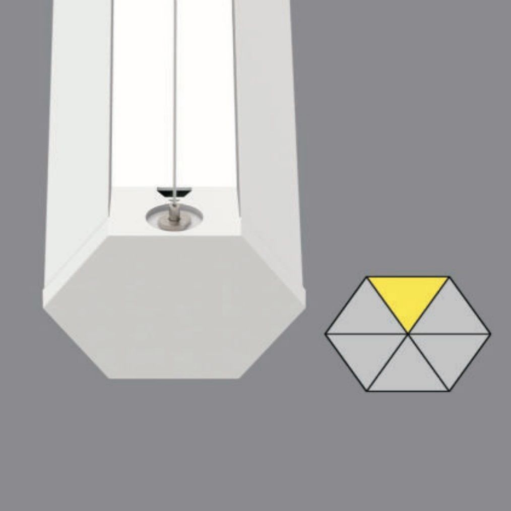 CreaLight AL02-90111 21 Watt 100 cm Altıgen Lineer Armatür (SAMSUNG/OSRAM LED & PHILIPS/TRIDONIC/MEAN WELL Driver)