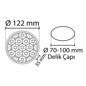 NOAS YL16-1800 18 Watt Mercekli Ayarlanabilir Yuvarlak LED Panel