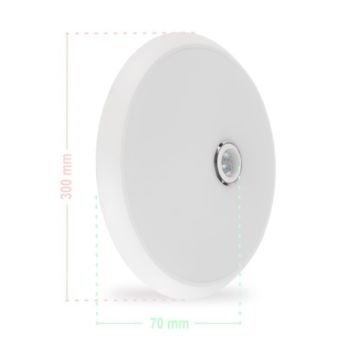 ACK AC18-00130 18 Watt Sensörlü ve Acil Aydınlatma Kitli LED Tavan Armatürü - Beyaz Işık (6500K)