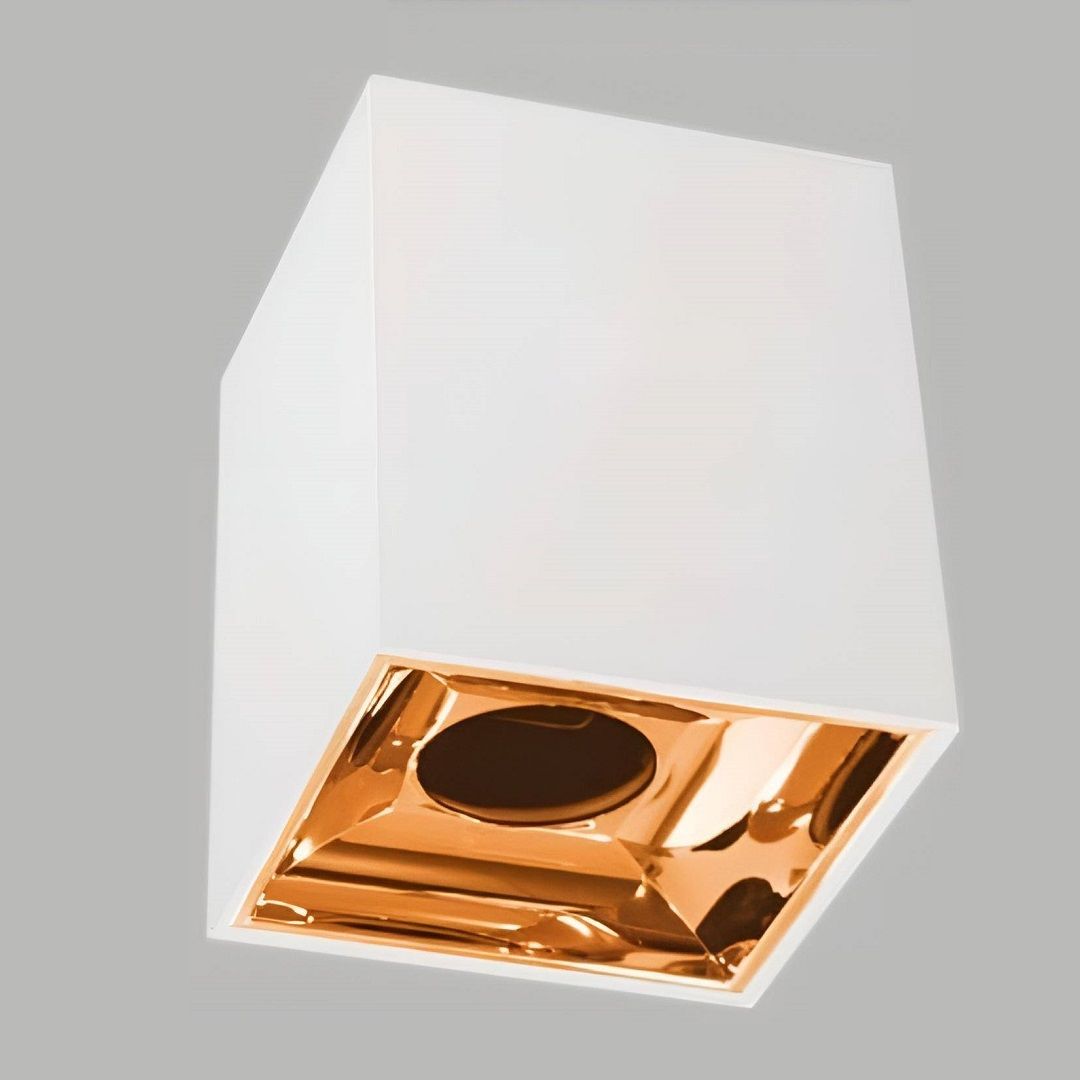 YCL YC 1525 10x10 cm Beyaz-Bakır Sıva Üstü Spot Kasası (Metal)