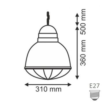 CreaLight CL-6446 Endüstriyel Avize (Çap: 31 cm)