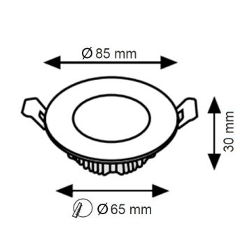 K2 GLOBAL KSL243S 5 Watt Sıva Altı Saten Yuvarlak LED Spot