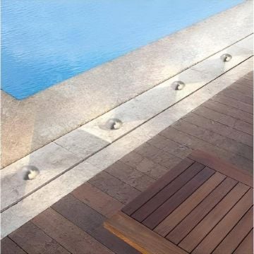 MOLLED MOL9027 12 Volt 1 Watt Saten Çerçeve Yere Gömme LED Armatür - Gün Işığı (3000K) - IP65