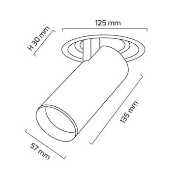 GOYA GY 3150-14 Siyah/Beyaz Kasa 14 Watt 360 Derece Hareketli Dimli LED Mağaza Spotu