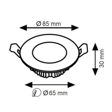 K2 GLOBAL KSL243 5 Watt Sıva Altı Beyaz Yuvarlak LED Spot