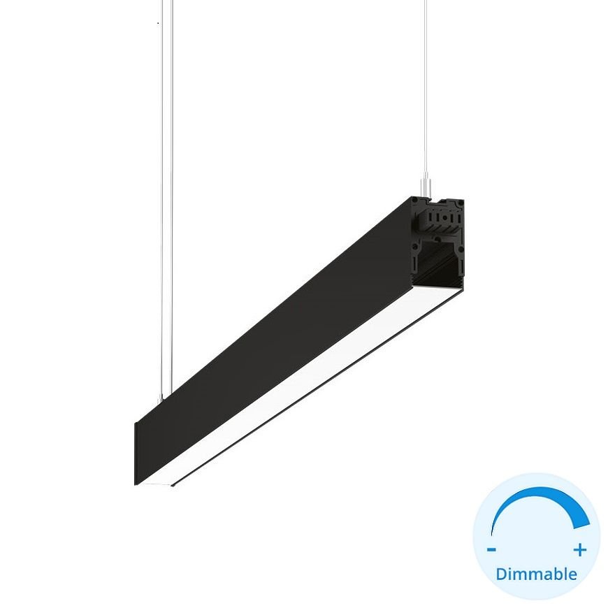 GOYA GY 8057-60 Siyah/Beyaz Kasa 26 Watt 60 cm Eklenebilir DİMLİ Lineer Sarkıt Avize