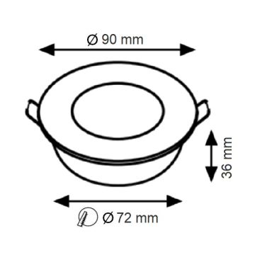 5 Watt Sıva Altı Yuvarlak LED Spot (Plastik)