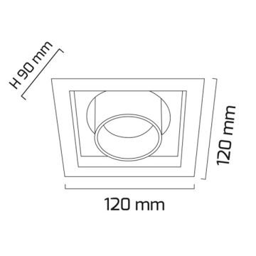 GOYA GY 3051-14 Siyah/Beyaz Kasa 14 Watt Dimli LED Mağaza Spotu