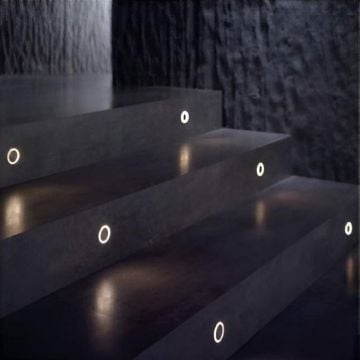 MOLLED MOL9024 24 Volt 1 Watt Saten Kasa Yere Gömme LED Armatür - Gün Işığı (3000K) - IP65