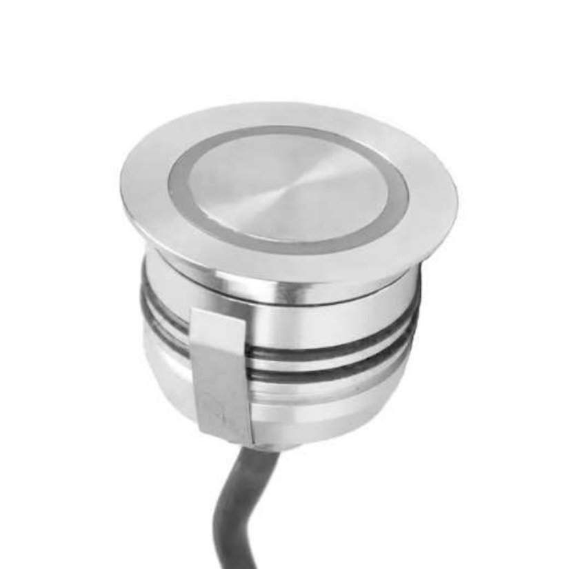 MOLLED MOL9024 24 Volt 1 Watt Saten Kasa Yere Gömme LED Armatür - Gün Işığı (3000K) - IP65