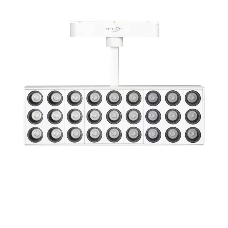 HELIOS HS 8609 30 Watt 46 cm Beyaz Gövde Lensli OSRAM LED Magnet Spot - 2 Renk Fonksiyonlu [Gün Işığı (3000K) + Ilık Beyaz (4000K)]