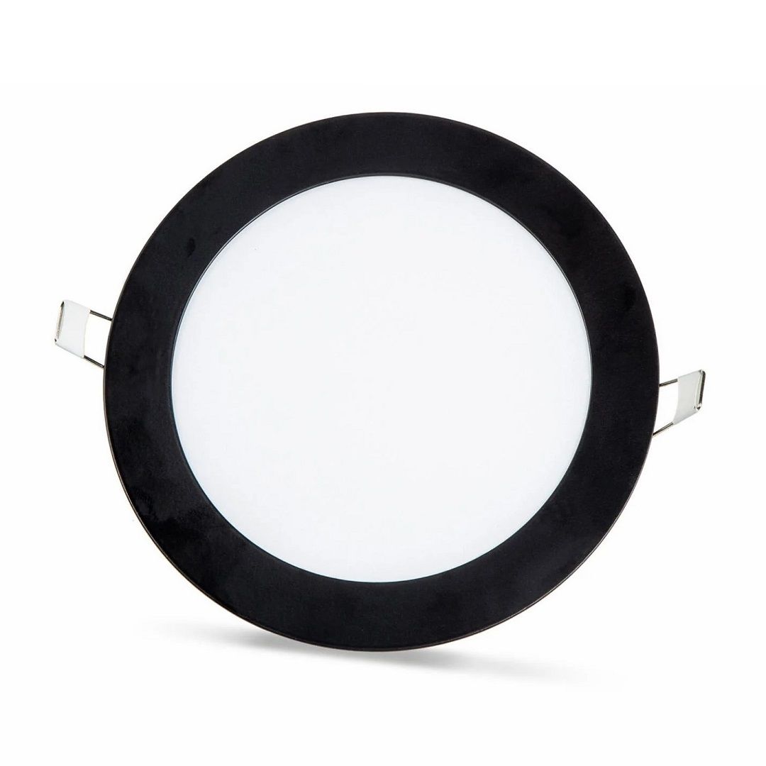 NOAS YL10-1200-S 12 Watt Siyah Kasa Sıva Altı Yuvarlak LED Panel