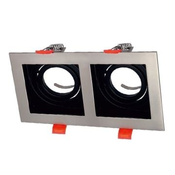 K2 GLOBAL KDA848 Sıva Altı Saten-Siyah İkili Spot Kasası (Metal)
