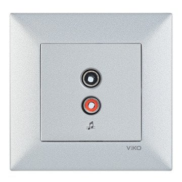 VİKO Novella/Trenda 92605037 Müzik Yayın (Hoparlör) Prizi [Gümüş]