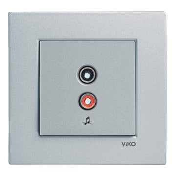 VİKO Novella/Trenda 92605037 Müzik Yayın (Hoparlör) Prizi [Gümüş]