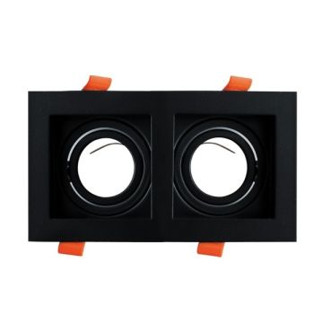 K2 GLOBAL KDA847 Sıva Altı Siyah İkili Spot Kasası (Metal)