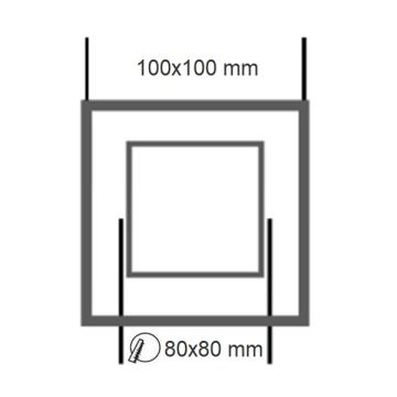 K2 GLOBAL KDA845 Sıva Altı Saten-Siyah Kare Spot Kasası (Metal)