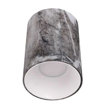 ACK AH12-08502 Gri Mermer-Beyaz Sıva Üstü Silindir Spot