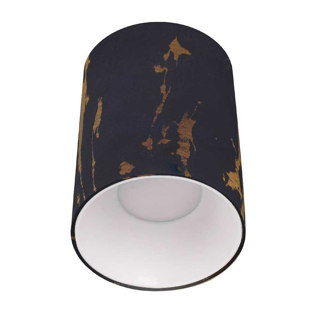 ACK AH12-08504 Siyah Mermer-Beyaz Sıva Üstü Silindir Spot