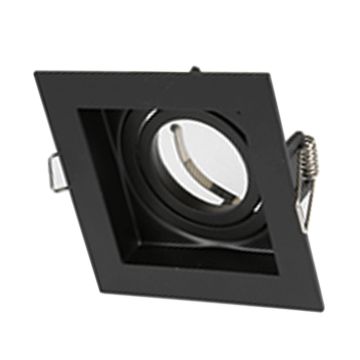 K2 GLOBAL KDA824 Sıva Altı Siyah Kare Spot Kasası (Metal)