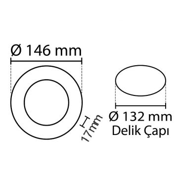 NOAS YL10-0900 9 Watt Sıva Altı Yuvarlak LED Panel