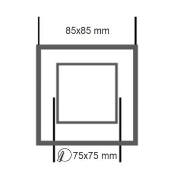 K2 GLOBAL KDA844 Everest Sıva Altı Beyaz-Krom Kare Spot Kasası