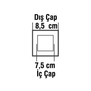 K2 GLOBAL KDA843 Everest Sıva Altı Beyaz-Gold Kare Spot Kasası