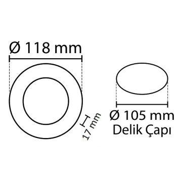 NOAS YL10-0600 6 Watt Sıva Altı Yuvarlak LED Panel