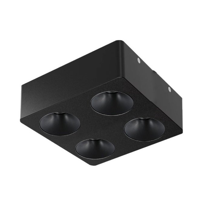 MOLLED MOL2427 4x10 Watt Siyah Sıva Üstü İkili LED Spot (SAMSUNG/PHILIPS LED & EAGLERISE/LIFUD Driver)