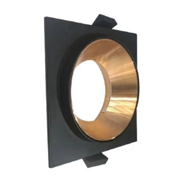 ACK AH03-04145 Siyah-Rose Gold Sıva Altı Kare Spot Kasası - Metal