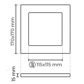 NOAS YL13-1200 12 Watt Sıva Altı Kare LED Panel
