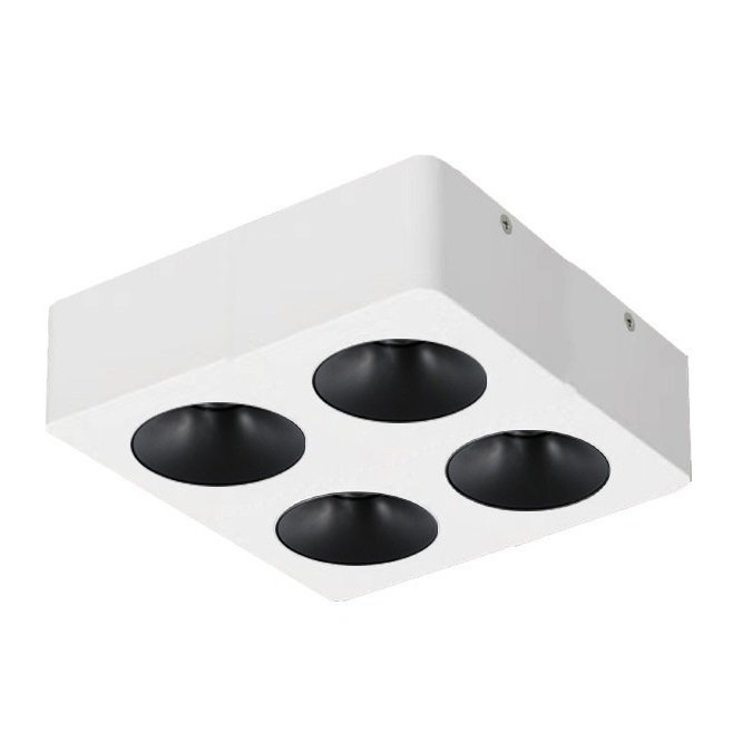 MOLLED MOL2426 4x10 Watt Beyaz-Siyah Sıva Üstü İkili LED Spot (SAMSUNG/PHILIPS LED & EAGLERISE/LIFUD Driver)