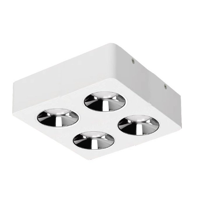 MOLLED MOL2426 4x10 Watt Beyaz-Platin Sıva Üstü İkili LED Spot (SAMSUNG/PHILIPS LED & EAGLERISE/LIFUD Driver)