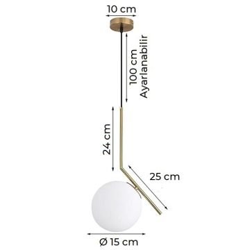 CreaLight CL-17-04078-S Küre Camlı Dekoratif Modern Avize