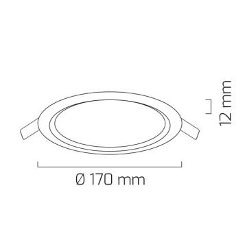 GOYA GY 1758 12 Watt Beyaz/Siyah Kasa Sıva Altı Yuvarlak LED Panel