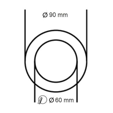 K2 GLOBAL KDA833 Anka Sıva Altı Beyaz Yuvarlak Spot Kasası