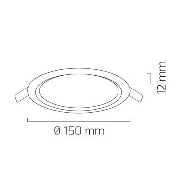 GOYA GY 1748 9 Watt Beyaz/Siyah Kasa Sıva Altı Yuvarlak LED Panel